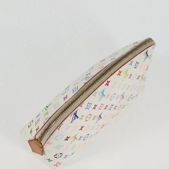 LOUIS VUITTON Multicolor Pochette Cosmetic PM Pouch White - Picture 5 of 16